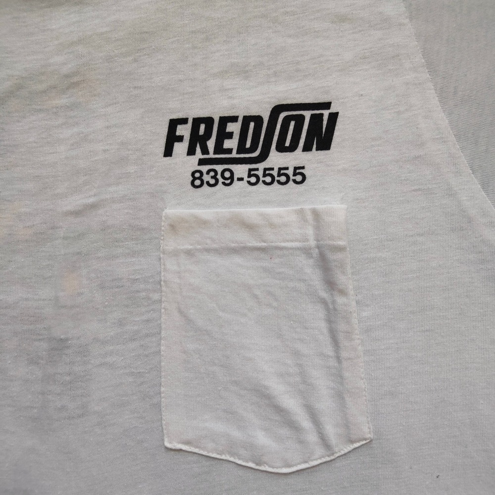 Vintage 1970s Hi Cru Stedman TShirt Single Stitch Jeep Graphic Pocket California - Picture 6 of 8